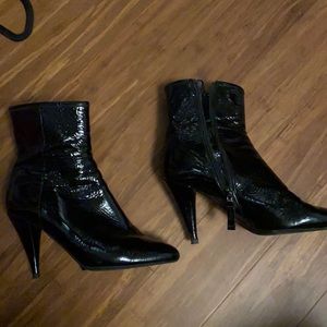 Prada patent booties